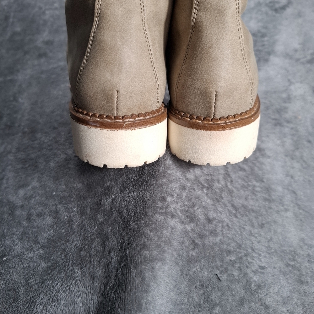 Steve Madden Leather Hiking Boots Women’s Size 7 Chunky Sole Lace-Up Ankle - Picture 5 of 7